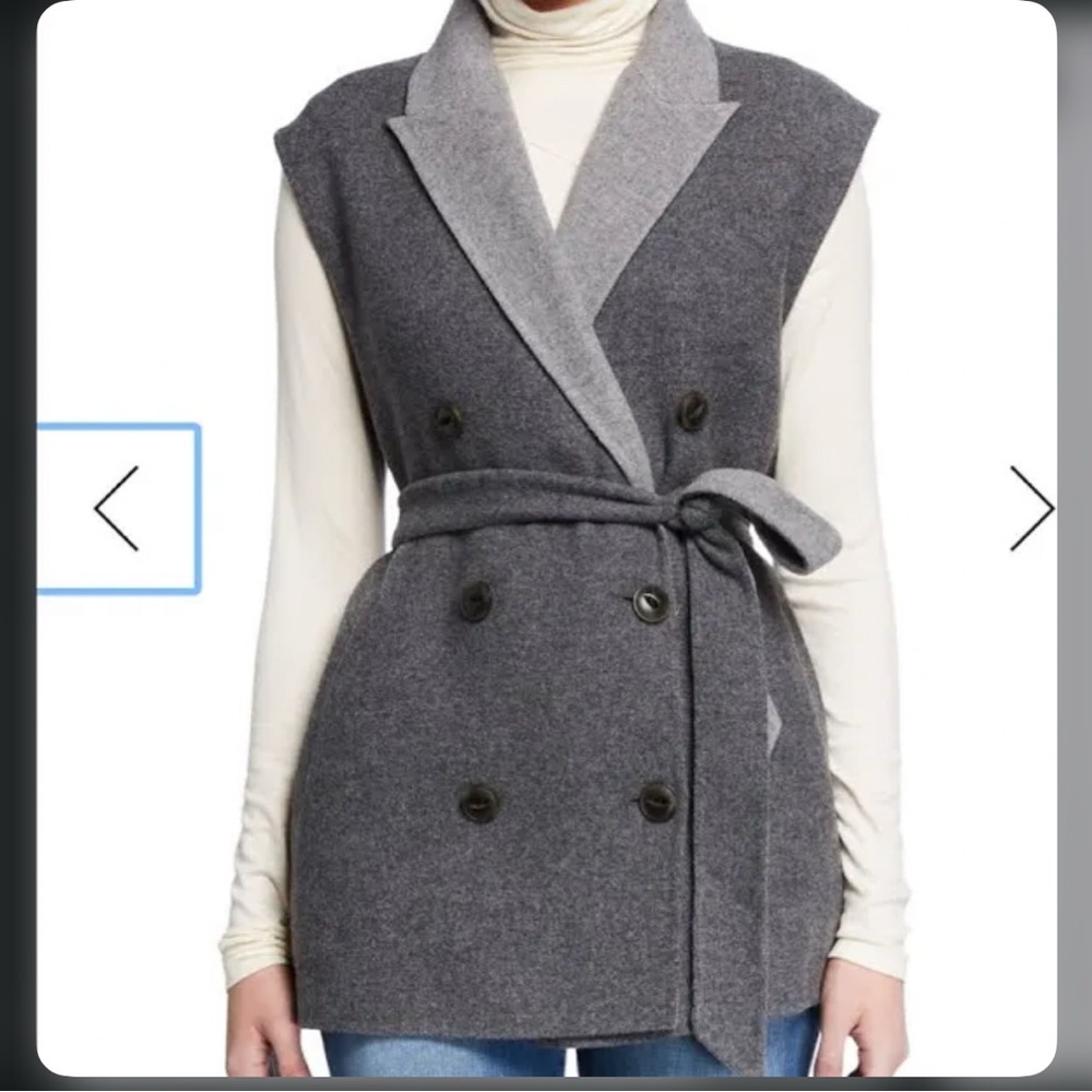 Rag & Bone Gray Sleeveless Double-Breasted Vest